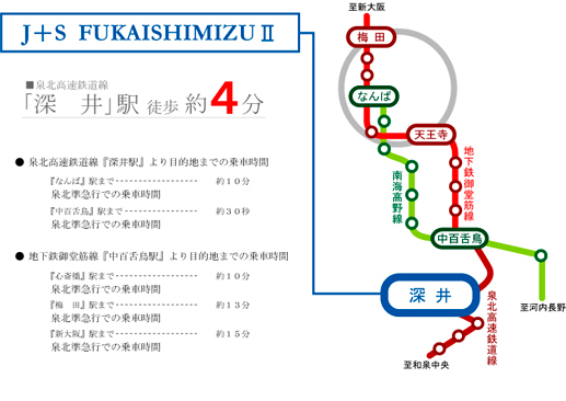 J+S FUKAISHIMIZUMACHI Ⅱ マップ＆アクセス